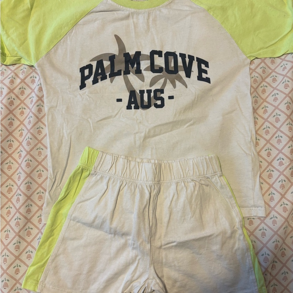 Zara Kids Pajama Set - Cream and Yellow